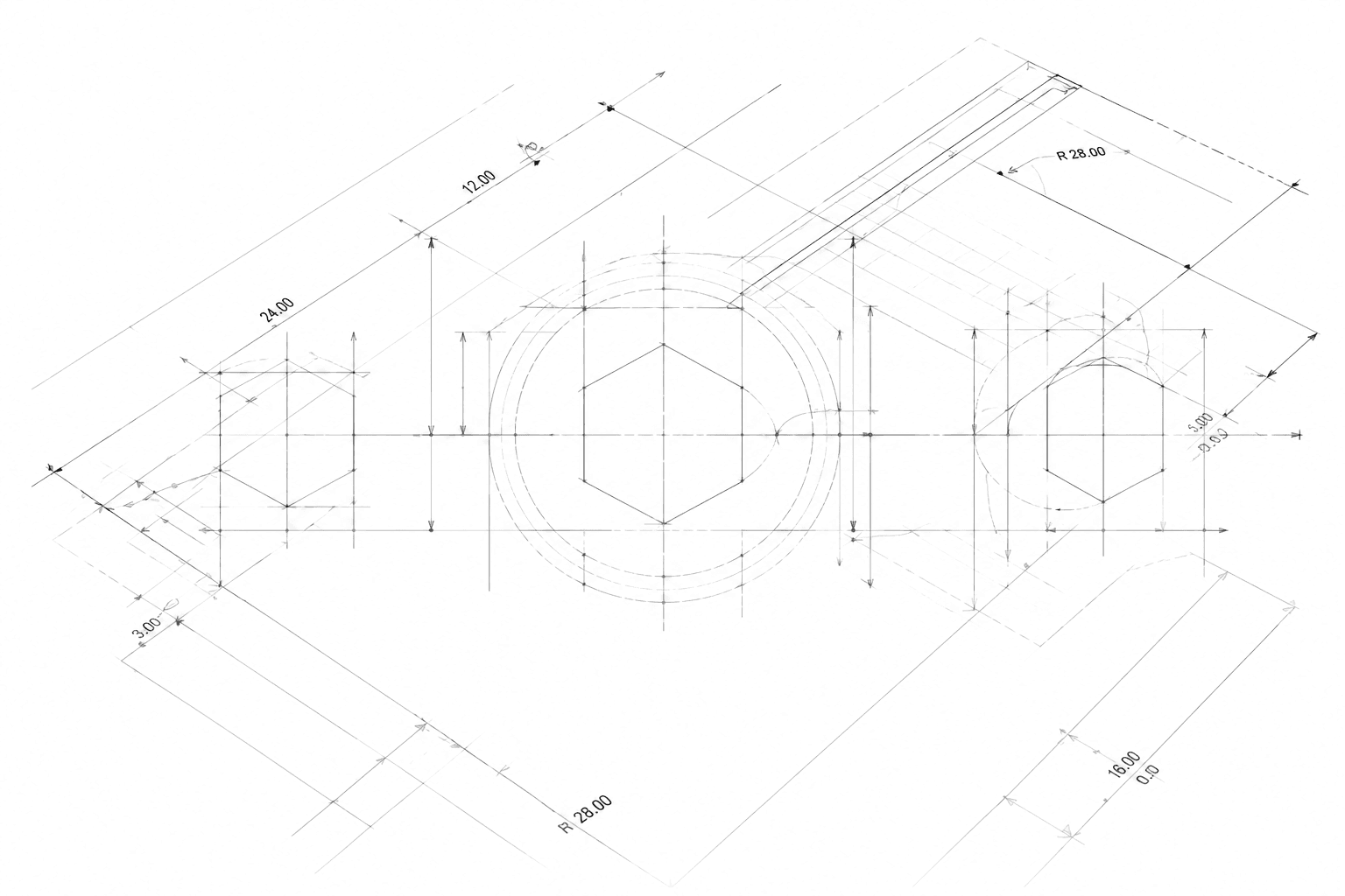 Architectural blueprint of a Construction Pros building project